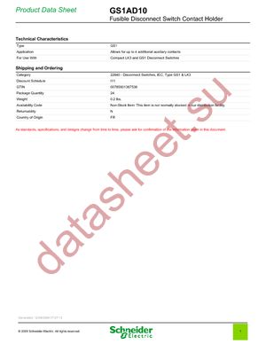GS1AD10 datasheet  